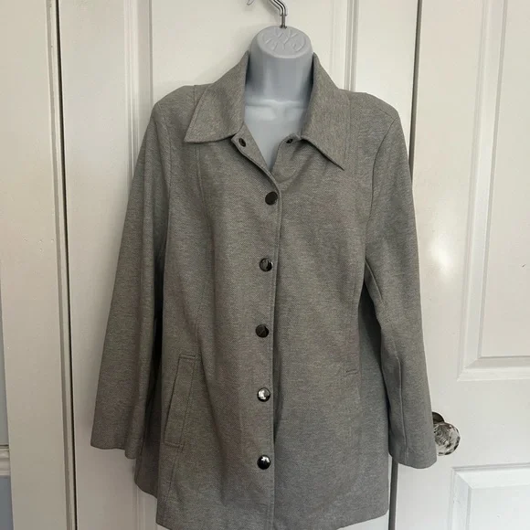 CAbi Cavalry Jacket Light Gray Outerwear - Picture 7 of 8